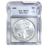 1999 Silver Eagle ICG MS70