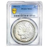 1889-CC Morgan Silver Dollar PCGS MS62