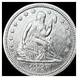 1857 Silver Seated Liberty Quarter UNCIRCULATED