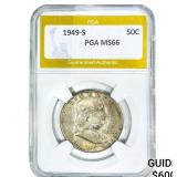 1949-S Franklin Half Dollar PGA MS66
