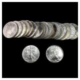 20 Silver Eagles BU