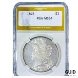 1878 Morgan Silver Dollar PGA MS64
