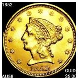 1852 $2.50 Gold Quarter Eagle CHOICE AU