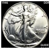 1946 DDR Walking Liberty Half Dollar CHOICE BU