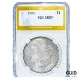 1886 Morgan Silver Dollar PGA MS64