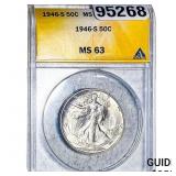 1946-S Walking Liberty Half Dollar ANACS MS63