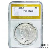 1927-D Silver Peace Dollar PGA MS63