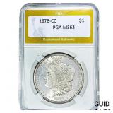 1878-CC Morgan Silver Dollar PGA MS63