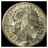 1934 Poland Silver 2 Zlote Key Date