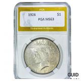 1926 Silver Peace Dollar PGA MS63