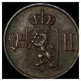1877 Norway Bronze 1 Ore
