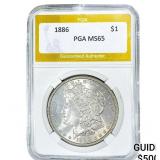 1886 Morgan Silver Dollar PGA MS65