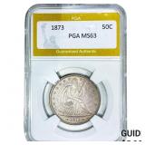 1873 Seated Liberty Half Dollar PGA MS63