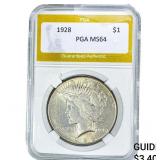 1928 Silver Peace Dollar PGA MS64