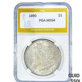 1890 Morgan Silver Dollar PGA MS64