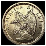 1940So Chile Copper Nickel 10 Centavos