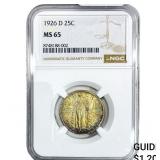 1926-D Standing Liberty Quarter NGC MS65