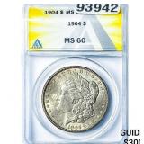 1904 Morgan Silver Dollar ANACS MS60