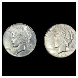 [2 Coins] 1928-1934 Silver Peace Dollar