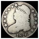 1826 Capped Bust Half Dollar NICELY  CIRCULATED