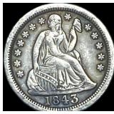 1843 Seated Liberty Dime NEARLY UNCIRCULATED