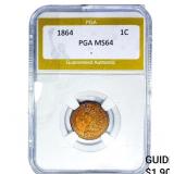 1864 Indian Head Cent PGA MS64