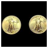 2 2022 1/10 oz $5 Gold Eagles
