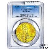1908 $20 Gold Double Eagle PCGS MS65 No Motto