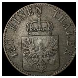 1860A German States Prussia Copper 3 Pfennig