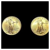 2 2022-2023 1/10 oz $5 Gold Eagles