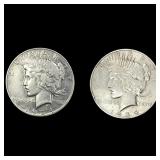 [2 Coins] 1934 Silver Peace Dollar