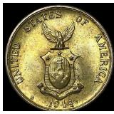 1944D Philippines Silver 20 Centavos