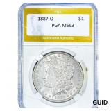 1887-O Morgan Silver Dollar PGA MS63