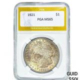 1921 Morgan Silver Dollar PGA MS65