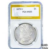 1879-S Morgan Silver Dollar PGA MS65