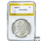 1888-O Morgan Silver Dollar PGA MS65