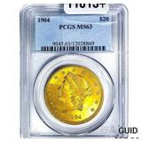 1904 $20 Gold Double Eagle PCGS MS63