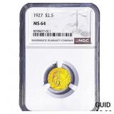 1927 $2.50 Gold Quarter Eagle NGC MS64