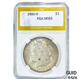 1900-O Morgan Silver Dollar PGA MS65