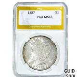1887 Morgan Silver Dollar PGA MS63