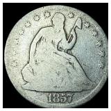 1857-O Silver Seated Liberty Half Dollar  NICELY
