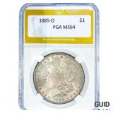 1885-O Morgan Silver Dollar PGA MS64