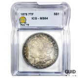 1878 Rev. 79 Morgan Silver Dollar ICG MS64