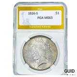 1926-S Silver Peace Dollar PGA MS63