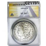 1894-S Morgan Silver Dollar ANACS VF30