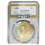 1986 Silver Eagle PGA MS70
