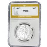 1946 Walking Liberty Half Dollar PGA MS66+