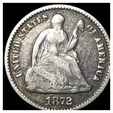 1872 Seated Liberty Half Dime LIGHTLY CIRCULATED
