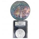 [2 Coins] 2011-2020 Silver Eagle NGC MS70