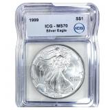 1999 Silver Eagle ICG MS70